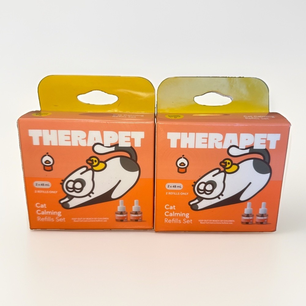 New Sealed Therapet Cat Calming Refills Set 48mL Refills - 2 Boxes